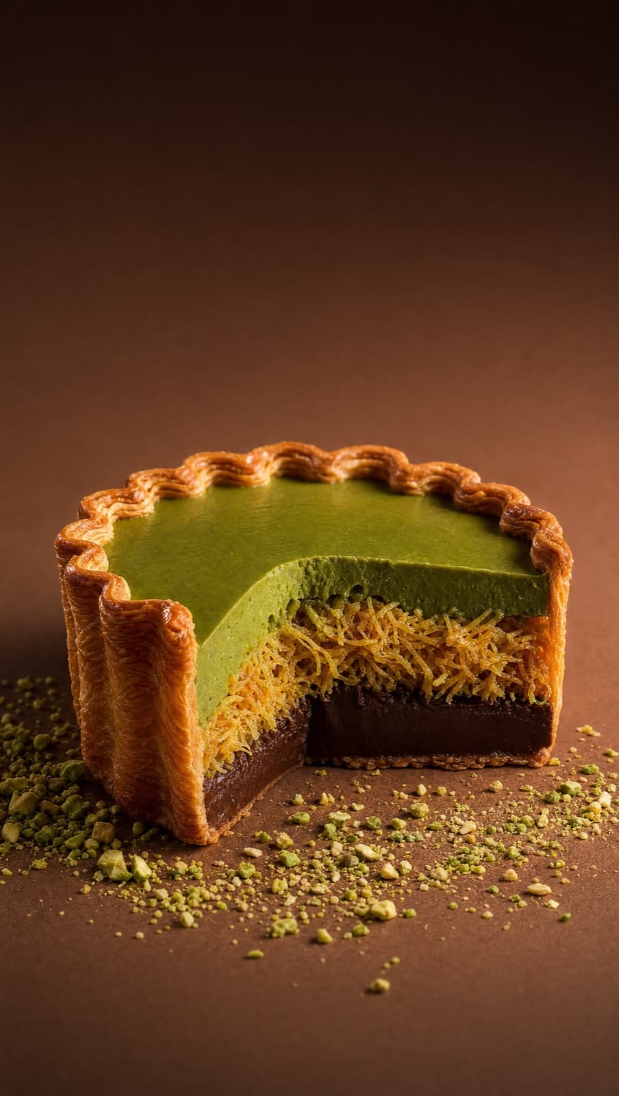 Matcha Tart, Cut Open
