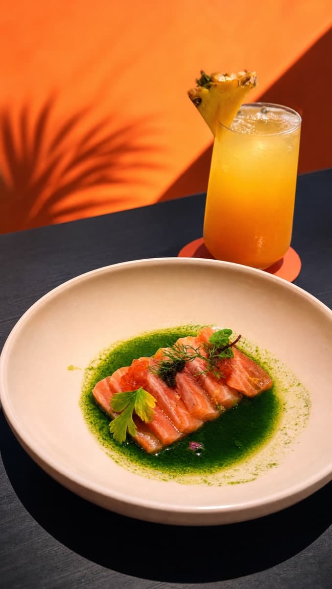 Salmon Crudo, Sunset